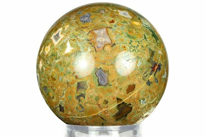 Polished Rainforest Jasper (Rhyolite) Sphere - Australia #311603